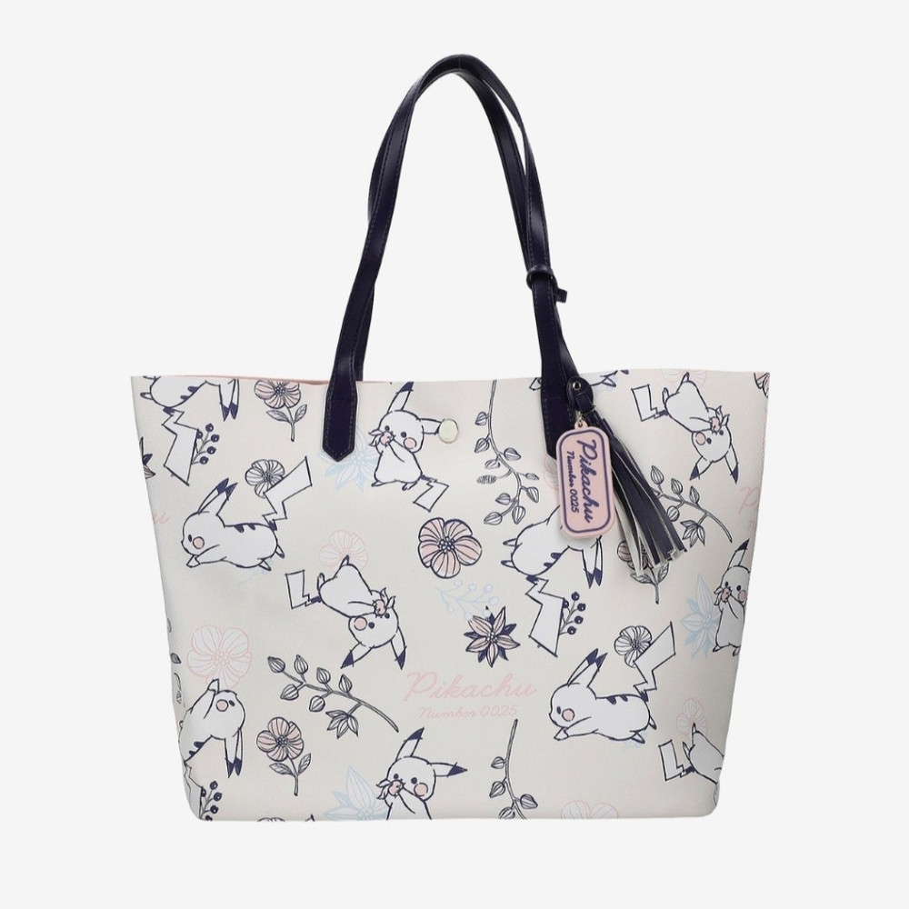 Pokemon Hot Topic Pikachu Floral Canvas Tote - Picture 9 of 11